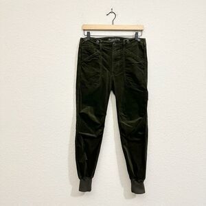 VINCE Slouchy Corduroy Military Pants Slim Fit in Olive